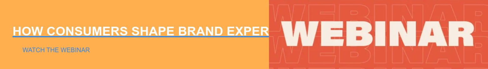 How Consumers Shape Brand Experience and Tips to Get It Right Watch the Webinar